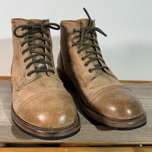 Freebird Men's Prison Boots Leavenworth Size 11 Distressed Brown Leather Trench